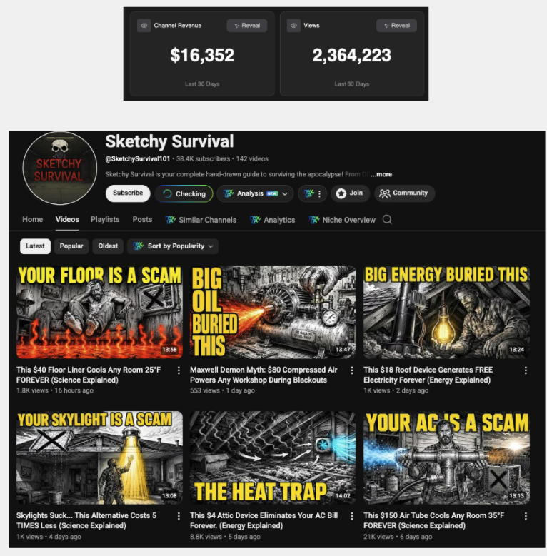 Sketchy Survival · ~$16,352/mo